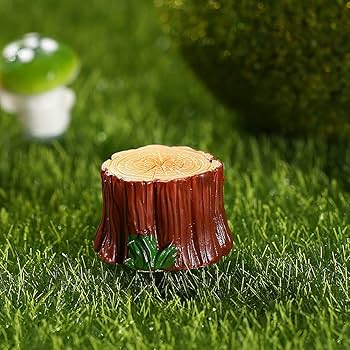 Amazon.co.jp: ガーデニング 置物 ミニ切り株 8個セット 春 かわいい風